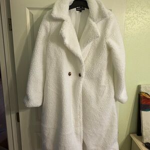Cozy White Teddy Coat